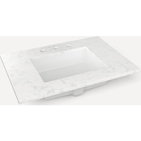 Robern Vanity Tops 31" Quartz Vanity Top with Three Pre-Drilled Holes Lyra