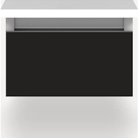 Robern Cartesian 13" Single Wall Mounted Vanity Cabinet Only - Less Vanity Top Matte Black
