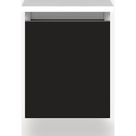 Robern Cartesian 13" Single Wall Mounted Vanity Cabinet Only - Less Vanity Top Matte Black