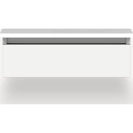 Robern Cartesian 24" Single Wall Mounted Vanity Cabinet - Less Vanity Top with Plumbing Drawer White