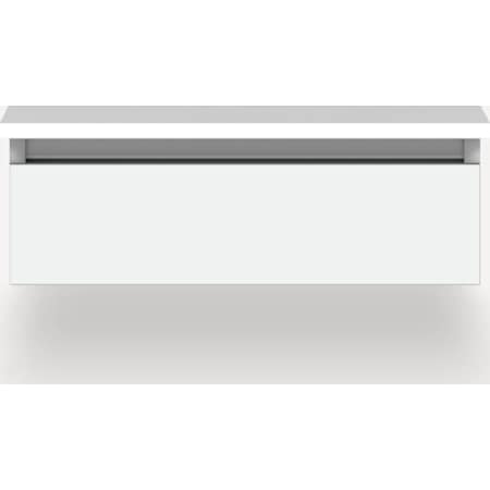 Robern Cartesian 24" Single Wall Mounted Vanity Cabinet - Less Vanity Top with Tip Out Drawer Matte White