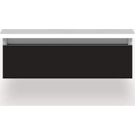Robern Cartesian 25" Single Wall Mounted Vanity Cabinet Only - Less Vanity Top Matte Black