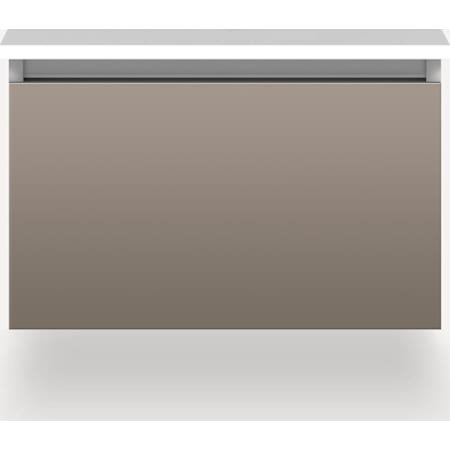 Robern Cartesian 24" Single Wall Mounted Vanity Cabinet - Less Vanity Top with Full Drawer Satin Bronze