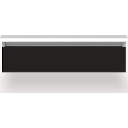 Robern Cartesian 31" Single Wall Mounted Vanity Cabinet Only - Less Vanity Top Matte Black
