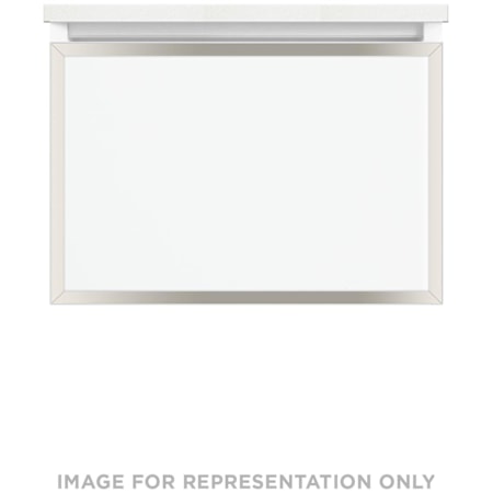 Robern Profiles 24" Single Wall Mounted Vanity Cabinet - Less Vanity Top with Full Drawer White / Polished Nickel
