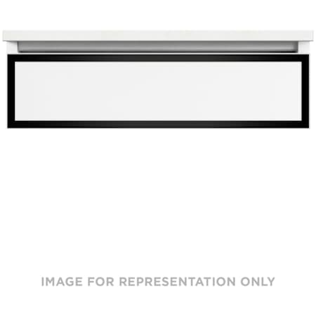Robern Profiles 30" Single Wall Mounted Vanity Cabinet - Less Vanity Top with Tip Out Drawer Tinted Gray Mirror / Matte Black