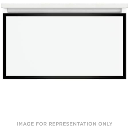 Robern Profiles 30" Single Wall Mounted Vanity Cabinet - Less Vanity Top with Plumbing Drawer White / Matte Black