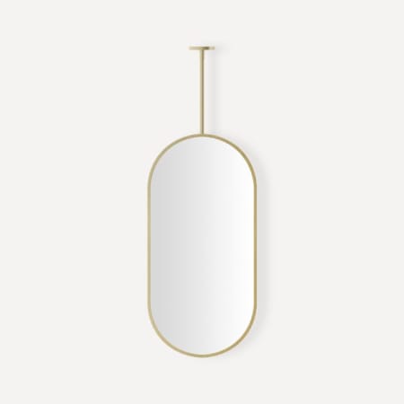 Robern Sculpt 20" W x 40" H Modern Arched Metal Framed Bathroom Mirror Brass