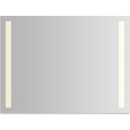 Robern Vitality 48"W x 36"H Rectangular Flat Frameless Wall Mounted Bathroom Mirror with Dimmable LED Lighting Mirrored