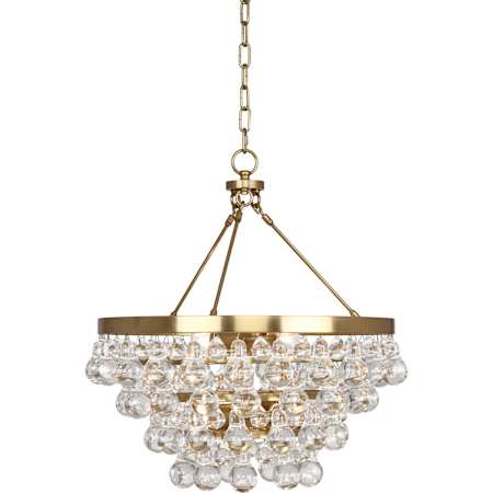 Robert Abbey Bling 4 Light 21" Wide Waterfall Chandelier Antique Brass