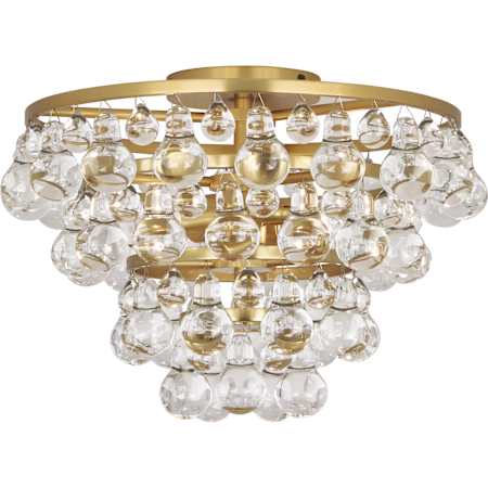 Robert Abbey Bling 2 Light 17" Wide Semi-Flush Waterfall Ceiling Fixture Antique Brass