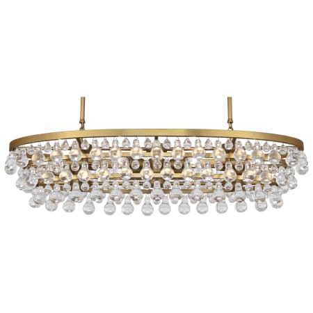 Robert Abbey Bling 43" Linear Chandelier Antique Brass