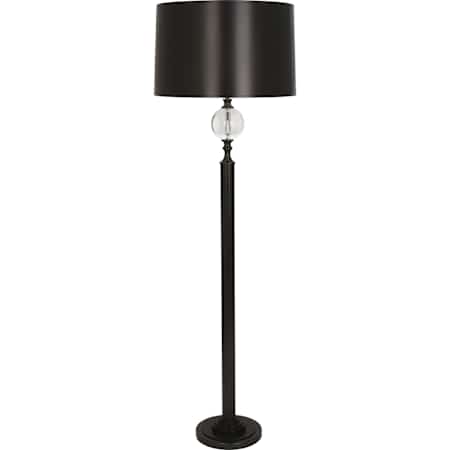 Robert Abbey Celine 63" Tall Torchiere Floor Lamp with Bronze Paper Shade Deep Patina Bronze / Crystal