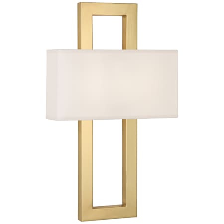 Robert Abbey Doughnut 2 Light 23" Tall Wall Sconce with Snowflake Fabric Shade Antique Brass