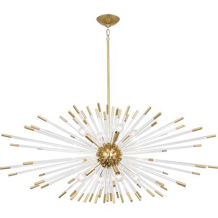 Robert Abbey Andromeda 8 Light 46" Wide Sputnik Chandelier Modern Brass