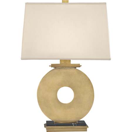Robert Abbey Tic-Tac-Toe 23" Tall Buffet Table Lamp with Linen Shade Natural Brass
