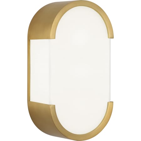 Robert Abbey Bryce 2 Light 12" Tall Wall Sconce with Frosted Glass Shade Antique Brass