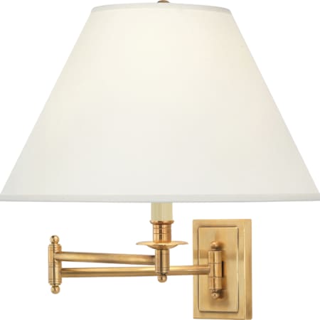 Robert Abbey Kinetic 15" Tall Wall Sconce with White Fabric Shade Antique Brass