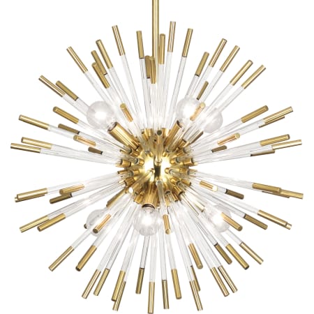 Robert Abbey Andromeda 20" Sputnik Chandelier Modern Brass