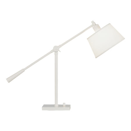 Robert Abbey Real Simple 16" Tall Boom Arm Desk Lamp with White Paper Shade Stardust White
