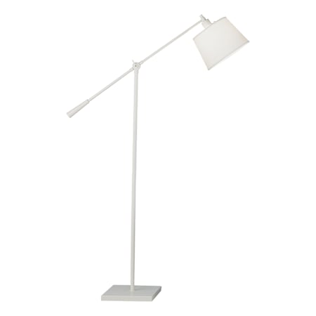 Robert Abbey Real Simple 43" Tall Boom Arm Floor Lamp with White Paper Shade Stardust White