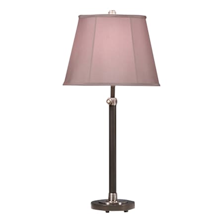 Robert Abbey Bruno 26" Tall Buffet Table Lamp with Gray Fabric Shade Lead Bronze / Ebonized Nickel