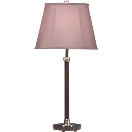 Robert Abbey Bruno 26" Adjustable Buffet Table Lamp with a Gray Microfiber Shade Lead Bronze / Nickel