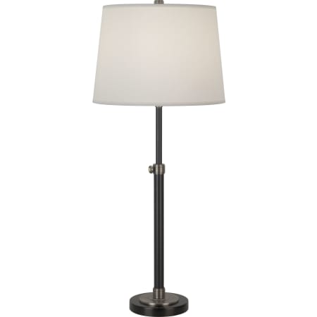 Robert Abbey Bruno 26" Adjustable Buffet Table Lamp with a Fondine Fabric Shade Lead Bronze / Nickel