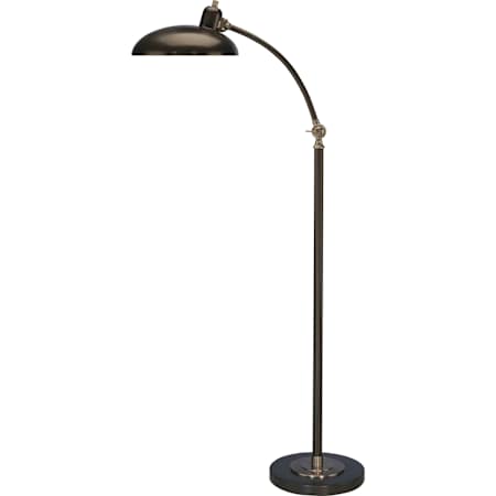 Robert Abbey Bruno 45" Tall Arc Floor Lamp Lead Bronze / Ebonized Nickel