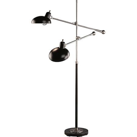 Robert Abbey Bruno 2 Light 57" Tall Boom Arm, Tree Floor Lamp Lead Bronze / Ebonized Nickel