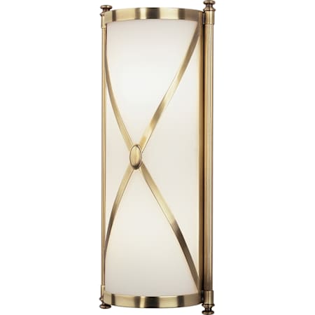 Robert Abbey Chase 2 Light 16" Tall Wall Sconce with Cased Glass Shade Antique Brass