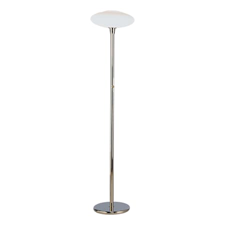 Robert Abbey Rico Espinet Ovo 66" Tall Torchiere Floor Lamp with Cased Glass Shade Polished Nickel
