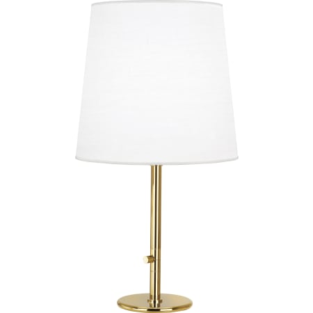 Robert Abbey Buster 35" Buffet Table Lamp with an Ascot Fabric Shade Polished Brass