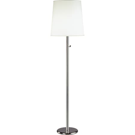 Robert Abbey Rico Espinet Buster Chica 63" Tall Torchiere Floor Lamp with Fondine Fabric Shade Polished Nickel