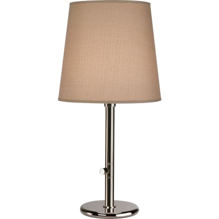 Robert Abbey Buster 29" Chica Buffet Table Lamp with a Taupe Claiborne Fabric Shade Polished Nickel