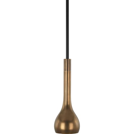 Robert Abbey Axis 4" Wide Mini Pendant Aged Brass / Cocoa Brown