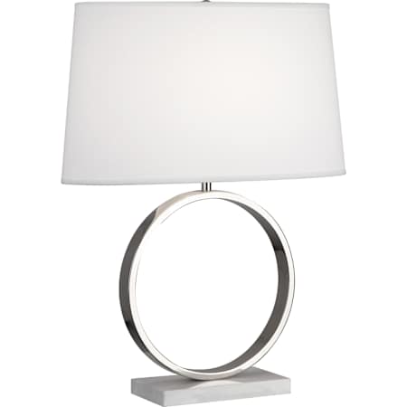 Robert Abbey Logan 25" Tall Buffet Table Lamp with White Fabric Shade Polished Nickel