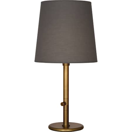 Robert Abbey Rico Espinet Buster Chica 29" Tall Buffet Table Lamp with Gray Fabric Shade Aged Brass