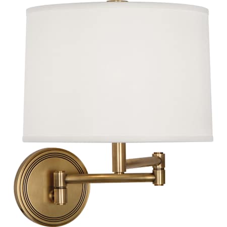 Robert Abbey Sofia 14" Tall Wall Sconce with Linen Shade Antique Brass