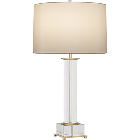 Robert Abbey Williamsburg Finnie 31" Tall Buffet Table Lamp with Spindrift Snowflake Shade Modern Brass / Lucite Lead Crystal