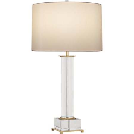 Robert Abbey Williamsburg Finnie 31" Tall Buffet Table Lamp with Spindrift Snowflake Shade Modern Brass / Lucite Lead Crystal
