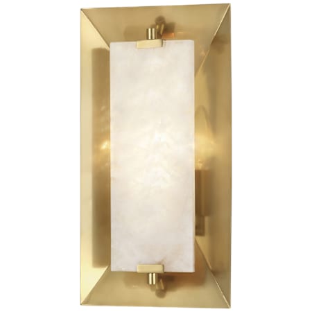 Robert Abbey Gemma 14" Tall Wall Sconce with Alabaster Shade Modern Brass / Alabaster