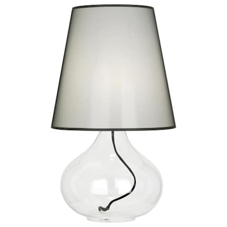 Robert Abbey June 24" Tall Vase Table Lamp with Organza Shade Clear Glass / Black Organza
