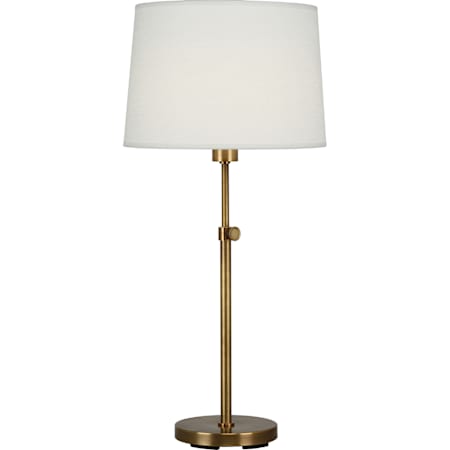 Robert Abbey Koleman 25" Tall Buffet Table Lamp with Linen Shade Aged Brass