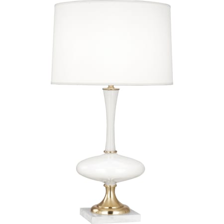 Robert Abbey Raquel 30" Vase Table Lamp White Glass / Modern Brass