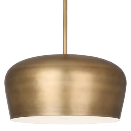 Robert Abbey Rico Espinet Bumper 19" Wide Pendant Warm Brass / White