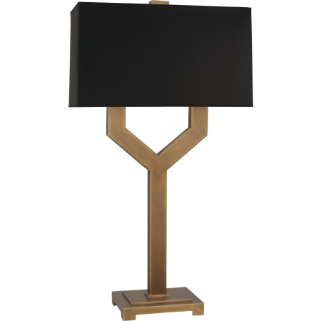 Robert Abbey Valerie 2 Light 34" Tall Buffet Table Lamp with Black Shade Vintage Brass