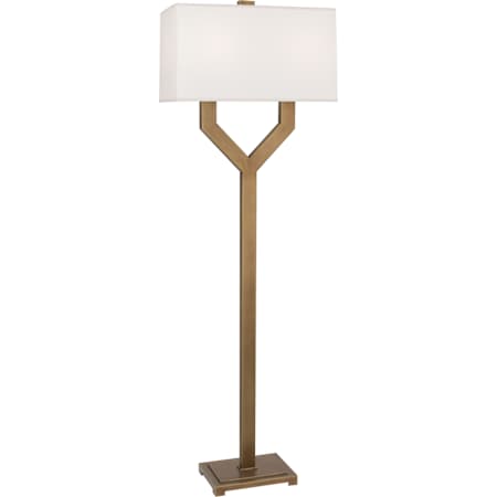 Robert Abbey Valerie 2 Light 63" Tall Torchiere Floor Lamp with Fondine Fabric Shade Vintage Brass