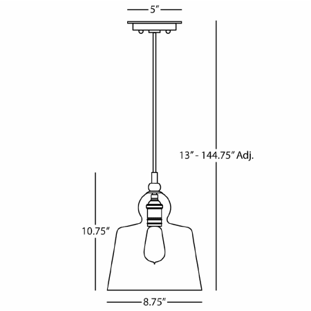 Robert Abbey-Albert Pendant-Line Drawing