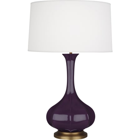 Robert Abbey Pike 32" Tall Vase Table Lamp with Pearl Fabric Shade Amethyst